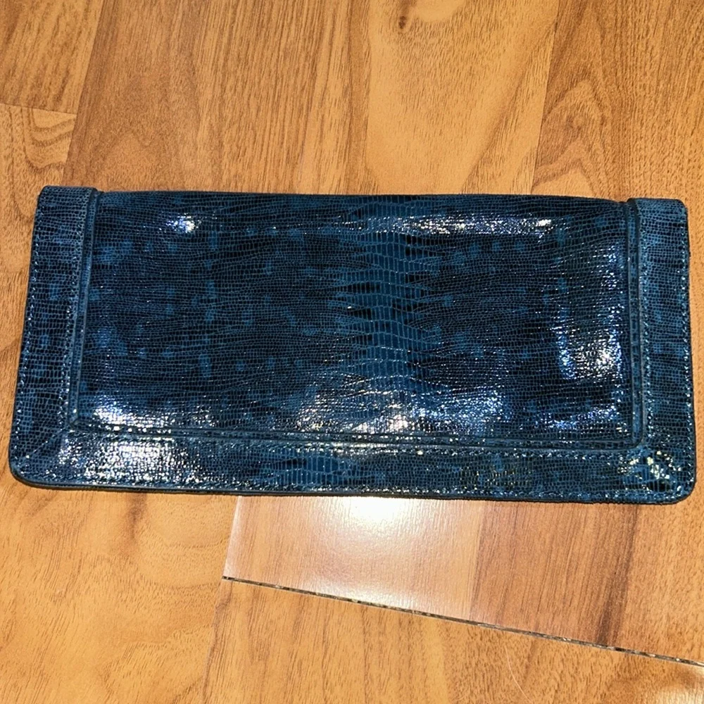 Tory Burch Lizard Embossed Leather Clutch Bag Long Wallet